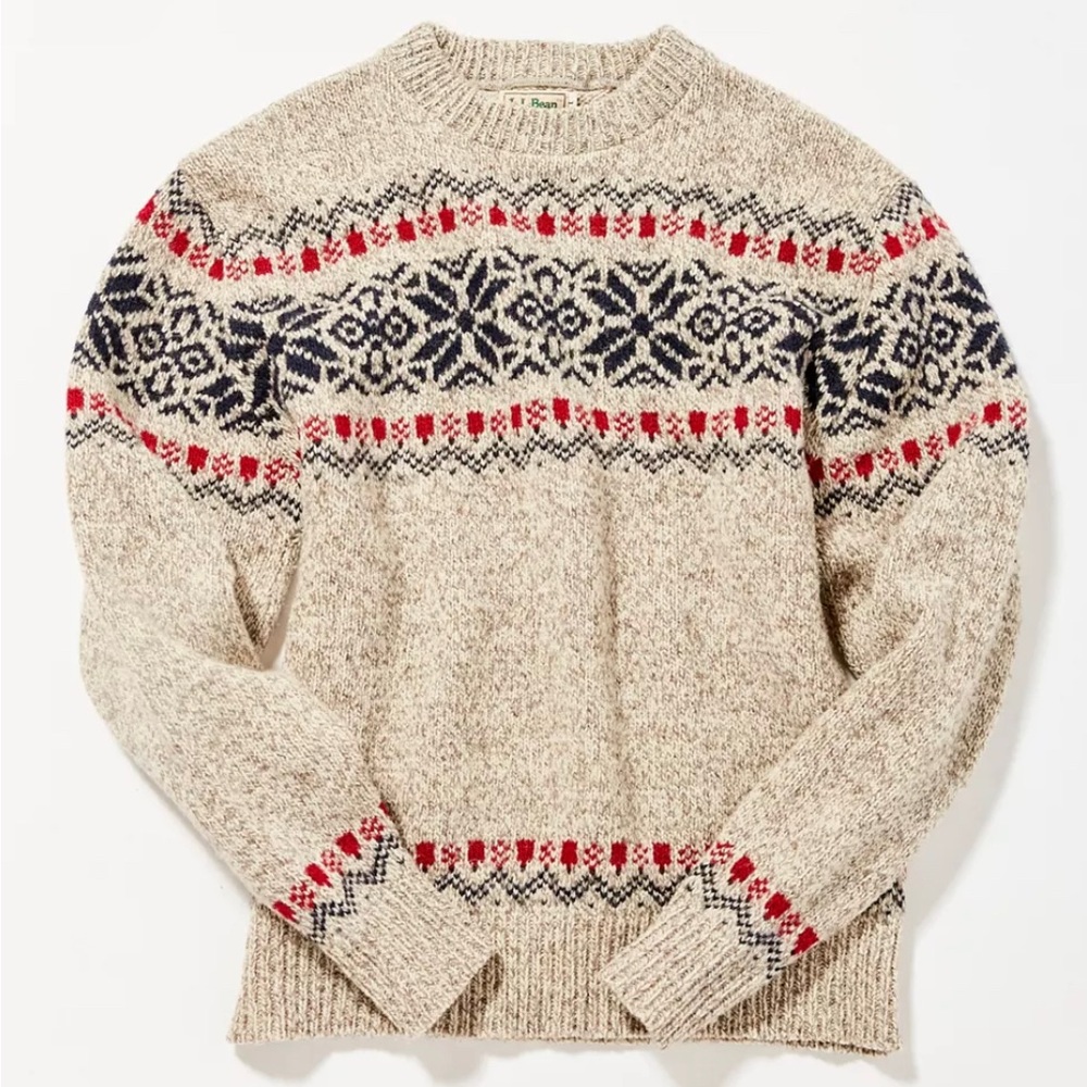 LL Bean Vintage 90’s Fair Isle Sweater Size M